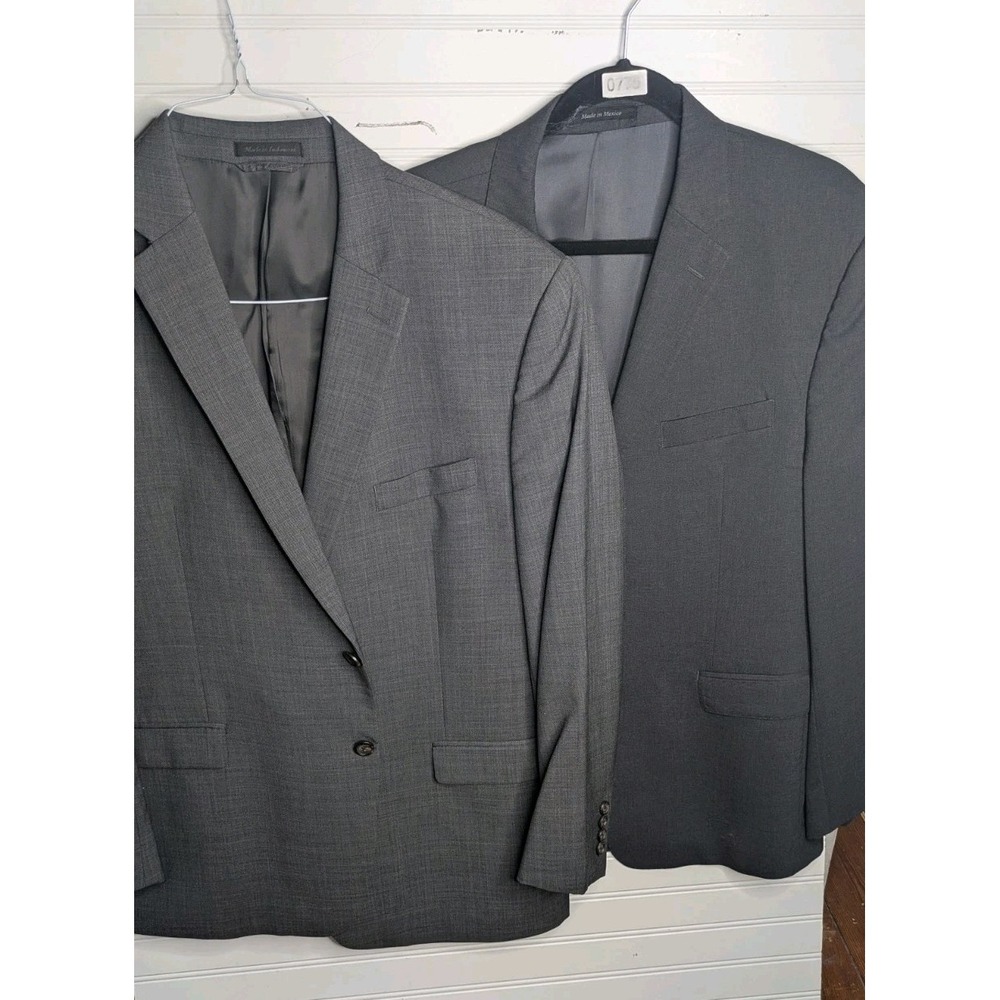 Ralph Lauren Mens Blazers Good Condition 46R Grey‎ Wool Buttons Business Career